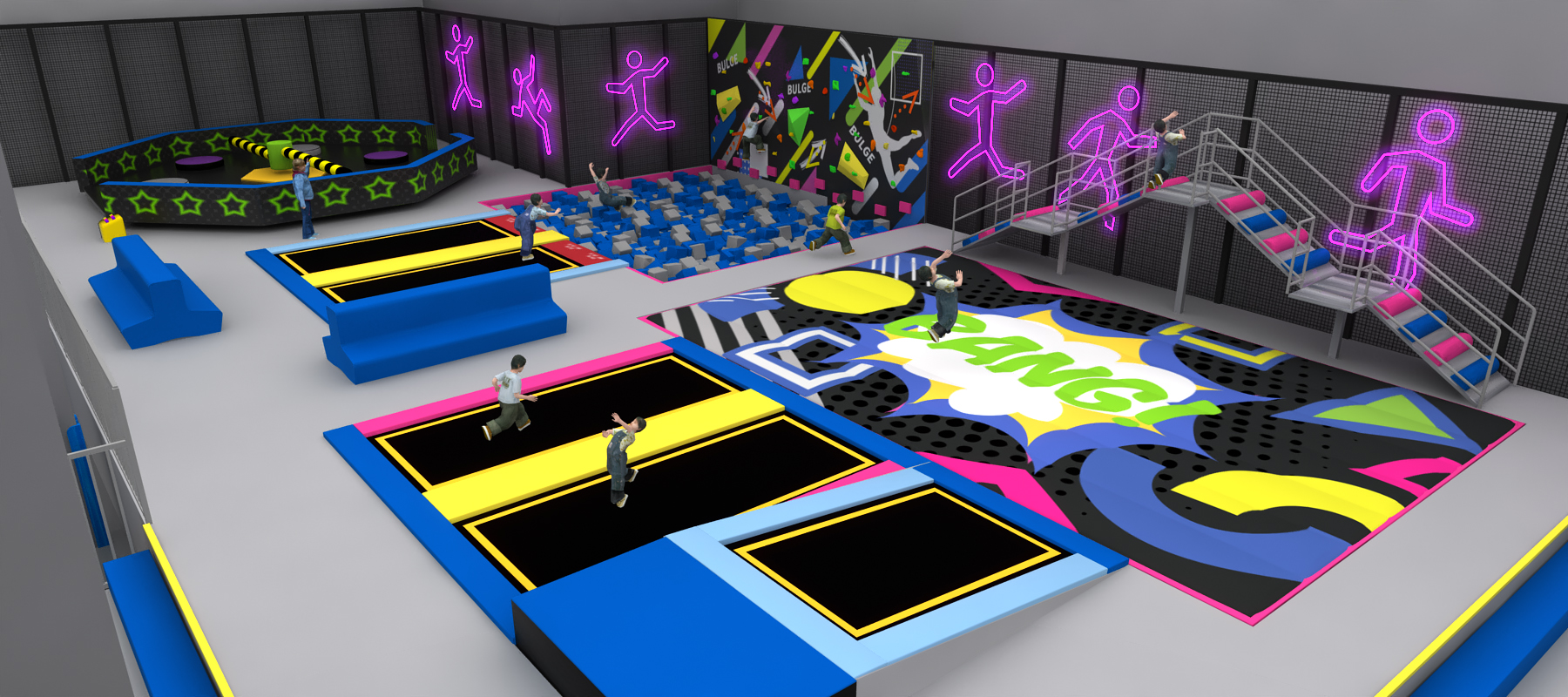 commercial trampoline park equipment supplier china