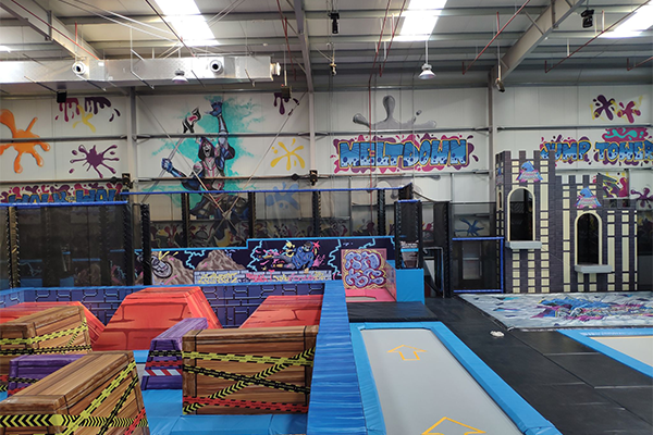 indoor trampoline park equipment facility